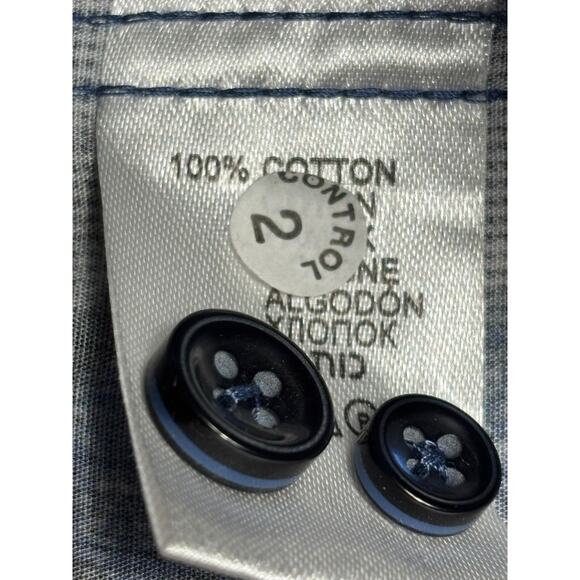 Avenue 21 Button Down Shirt Floral Print Mens Sz 3XL Blue 100% Cotton - Picture 4 of 7